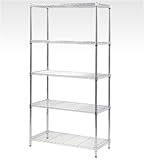 山善(YAMAZEN) スチールラック（幅90奥35）5段 メタルシェルフ SR-15935J