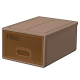 収納ケース フィッツケース S 幅33*奥行47*高さ21.5cm ブラウン indexシール付き ( 2コセット )/ フィッツ(収納用品)