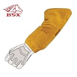 BSX ビーエスエックス カウハイド スプリット (牛漉き革) 16 インチ 溶接用 スリーブ 腕カバー フリーサイズ