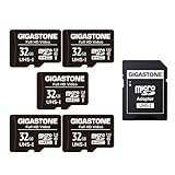 GIGASTONE マイクロsdカード 32GB 5個セット 90MB/s Full HD ビデオ 撮影 UHS-I U1 C10 microSDHC SDアダプター1枚付き