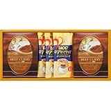 三盛物産 味わいビーフカレー＆UCCドリップコーヒー セット [ビーフカレー(レギュラー) 200g×2、ドリップコーヒー 8g×3]
