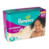 Pampersサイズ6巡洋艦おむつ、18カウント1パック – - 1ケース4。