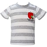 2017年 夏物 はらぺこあおむし 天竺 りんごボーダー 半袖Ｔシャツ THE WORLD OF ERIC CARLE グレー◇95cm