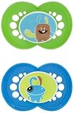 MAM BPA Free Character Silicone Pacifier - Blue/Green - 6+ Months by MAM [並行輸入品]