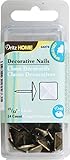 Dritz 44273 Upholstery Decorative Square Head Nails, Antique Brass, 15/32-Inch, 24-Pack [並行輸入品]