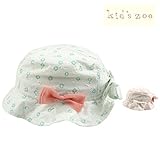 【子供服】 kids zoo (キッズズー) ＵＶカット綿レース花柄りぼん日よけ付ハット 46cm～52cm W47410