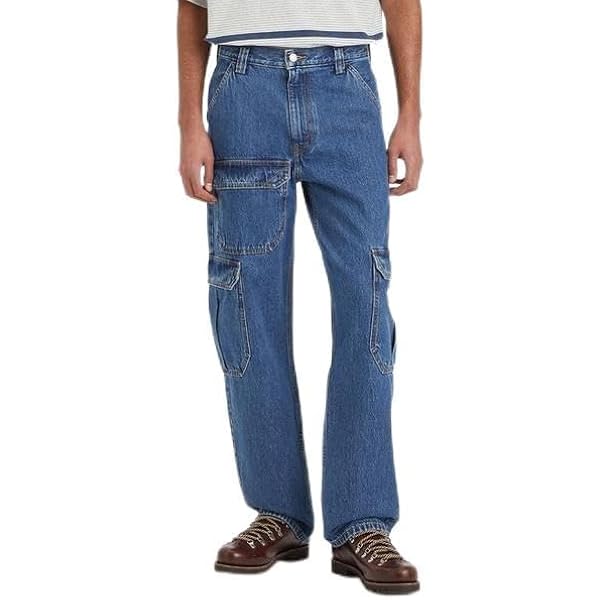 Amazon | [リーバイス] STAY LOOSE カーゴ ミディアムインディゴ