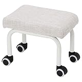 エトゥベラ MINI スクエアスツール 全3種 ファブリック [ フットスツール フットケアスツール フットケアイス フットイス ネイルスツール ペディキュアスツール ロースツール キャスター付き イス 椅子 チェア ]