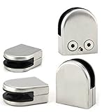 Youtumall ガラス棚用の金具 棚受け 強化ガラスの固定 高品質のステンレス鋼製 ガラスクリップ 4点セット サイズ選択可 (65x43x26mm)