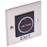 UHPPOTE RF Infrared Exit Release Button W/ LED Back Light for Access Control Square Type [並行輸入品]