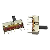 Goliton® 50X SS-13D07VG4 3位1P3T PCBパネル　垂直スライドパワートグルスイッチ　シルバー