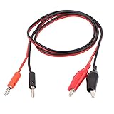 uxcell プローブケーブル コード マルチメータ ワニ口テストリードクリップ － 4mm バナナプラグ 95cm