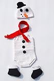 QD-SGMP ベビー服 ベビー用 コスチューム 新生児 着ぐるみ 寝相アート 4点セット 可愛い 雪人 出産祝い