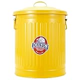 ダルトン(Dulton) ガベージカンLサイズ 24L イエロー ゴミを入れる物こそ綺麗だと思う物を使いたい ふた付きゴミ箱 ブリキ缶 高さ440mm 直径330mm 100-106-YLL