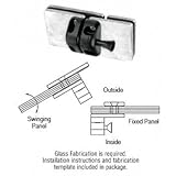 CRL Brushedステンレス180度glass-to-glassゲートラッチ
