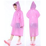 Vacally かわいい ワンピース子供用レインコート（使い捨てではない）　無毒　無臭　女の子 男の子 キッズ バイザー付き ポンチョ 雨合羽　レインコート　創意　個性的　目立つ 子供用 梅雨対策 防
