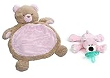 Mary Meyer Bestever Baby Mat with WubbaNub Pacifier - Pink Bear by Mary Meyer