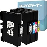 【横トナ】 リコー(RICOH)用 GC43互換 4色セット＋ブラック1本(ブラック2本 シアン / マゼンタ / イエロー 各1本) 顔料インク 互換インク Mサイズ SGカートリッジ ＜残量表示対応＞ ＜純正同様の「HDカラー」を採用＞ ＜純正と同容量＞ 対応機種:RICOH SG 2300 / RICOH SG 3300 セット内容:GC43K / GC43C / GC43M / GC43Y