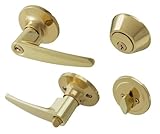 Honeywell 8104005 Straight Combo Door Lever, Polished Brass by Honeywell