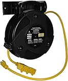Hubbell Wiring Systems HBLC40123TT Commercial Cord Reel with Triple Tap Outlet, 40' Cable Length, 12
