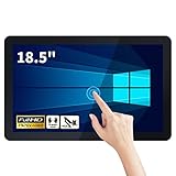 TouchWo 18.5インチタッチスクリーンオールインワン産業用PC、Intel i5、4GB RAM、128G SSD、16:9 FHD 1080P、Windows 10教室、会議、ゲーム用タッチタブレットパネル、USB、VGA、HD-MIモニター