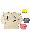 【子供服】 moujonjon (ムージョンジョン) 花刺繍入り肩フリル接結Ｔシャツ 80cm～130cm M54827