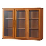 小島工芸 日本製 組立不要 健康仕様のFフォースター 耐荷重に優れた中がしっかりつまった丈夫な棚板 高さ95.2cm 開戸タイプ 書棚 OF-120開戸 ミディアム [幅120.2cm 奥行41cm] 2330884