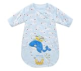青、0-6ヶ月、赤ちゃんの春/秋の寝袋[クジラ＆カニ]