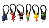 6 pièces Sesame Street Soft Zipper Pull Pendentif, décoration pour la Veste, Sac