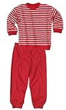 LIVING CRAFTS オーガニックコットン 100% キッズ スウェットスーツ レッド ストライプ サイズ 104 ( 100 - 110 )