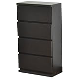 天然木 カウンター下収納 タモ 幅45cm ダークブラウン LS-913DB