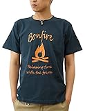 [ジーンズバグ] JEANSBUG Bonfire オリジナル アウトドア 焚き火 プリント 半袖 Tシャツ メンズ レディース 大きいサイズ ST-FIRE Ｍ スレート（88）