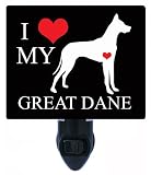 Night Light – I Heart My Great Dane – Love – 犬LED Night Light