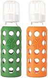 Lifefactory Baby Bundle - Bottle Set - Orange/Grass Green - 9 oz - 2 pk by Lifefactory [並行輸入品]