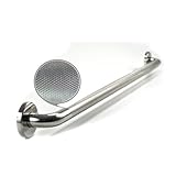 WingIts WGB5PSKN36 STANDARD Grab Bar, Diamond Knurled Grip, Concealed Mount, Polished Knurled Stainl