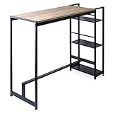 タンスのゲン スタンディングデスク 幅120cm フットレスト付き 木製 ラック付き パソコンデスク シンプル Z-RISE - with rest - オーク 56800004 01