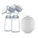 Benchmart 搾乳機 電動 ベビー授乳 ダブル乳ポンプ 母乳アシスト 二重乳房ポンプポータブル 胸のマッサージ 両胸同時　乳首付きの電動搾乳器　赤ちゃんが母乳を吸うリズムを模倣する USB充電 