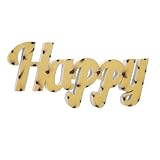 IMAX 65358 Happy Metal Wall Decor, Yellow [並行輸入品]