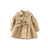 FEVON コート　子供　ガール　ダスターコート　女の子　ベビー服　長袖　ダブル　無地　ベルト付き　スプリングコート　ジャケット　春　秋　レンチコート　キッズ　子供服　アウター　オシャレ　可愛い　全4