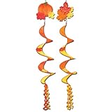 Beistle 1パック装飾秋wind-spinners、3-feet 6-inch