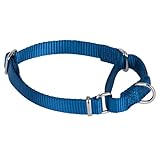 Hyhug マーティンゲール式 犬用首輪 バックル無し 耐久で丈夫なナイロン 多色 調節可能な訓練用首輪であり、小型犬、中型犬、大型犬に適用されるペット用品(スモール, クラシックブルー)
