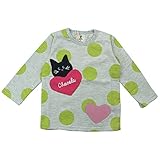 【秋冬物】 chocola(ショコラ) 天竺ドット柄長袖Tシャツ 130cm /オートミール NO.CH-1512-12017