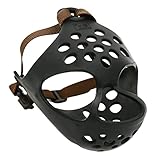 Yurika 犬用口輪 犬用マズル 犬 口のカバー 噛み防止 家具破壊防止 小 中 大型犬 犬用訓練 しつけ用口輪 調節可能 外出便利グッズ ブラック-M