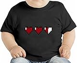 8-Bit Hearts オーガニックベビーTシャツ 12 - 18 Months