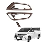 EopTatoo 新型 アルファード ヴェルファイア 40系に対応 専用 インナードアハンドルパネルカバーカスタムパーツ アクセサリー 室内装グッズ (木目調)