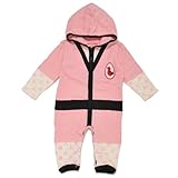 Mademoiselle papillon フード付き 忍者 ジップアップ カバーオール Hoody Zip Up Ninja All in One 【ピンクsize:90】