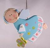 Blue jumping guardian angel on spring by RSC