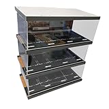 Generic 1/64スケール 風景ジオラマ 駐車場 車両ガレージ アクリル ショーケース 卓上 ギフト用 , 3層