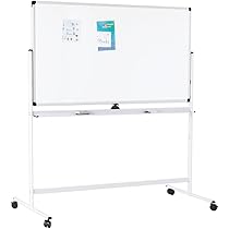 Amazon | ホワイトボード 脚付き 高さ調節 両面 無地 1200x900mm