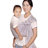kangaroobaby 新生児 ベビー 抱っこ紐 スリーピングサポート ( 新生児~3歳 ) サイズ調節可能 な抱っこひも (流行灰色チェック)